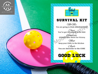 Pickleball Ladies, Players, Survival Kit, Pickleball Prints, Gifts, Pickleball Tournaments, Player, Print, Paddle, Men, INSTANT DOWNLOAD