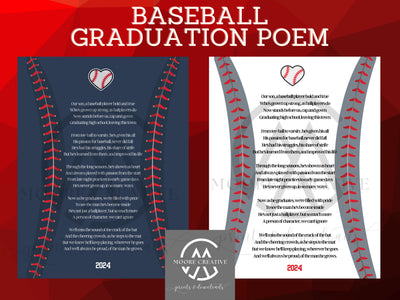 Baseball Senior Night Poem Senior Year Keepsake Graduation Gift for Him Custom Team Gift High School Senior Print Sports Class of 2027 Idea