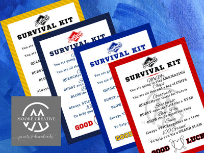 Softball Survival Kit | Softball Gifts | Printable | Team Kids School Sports | Gift Tag | Instant Access | Mom | Softball Team Tournament