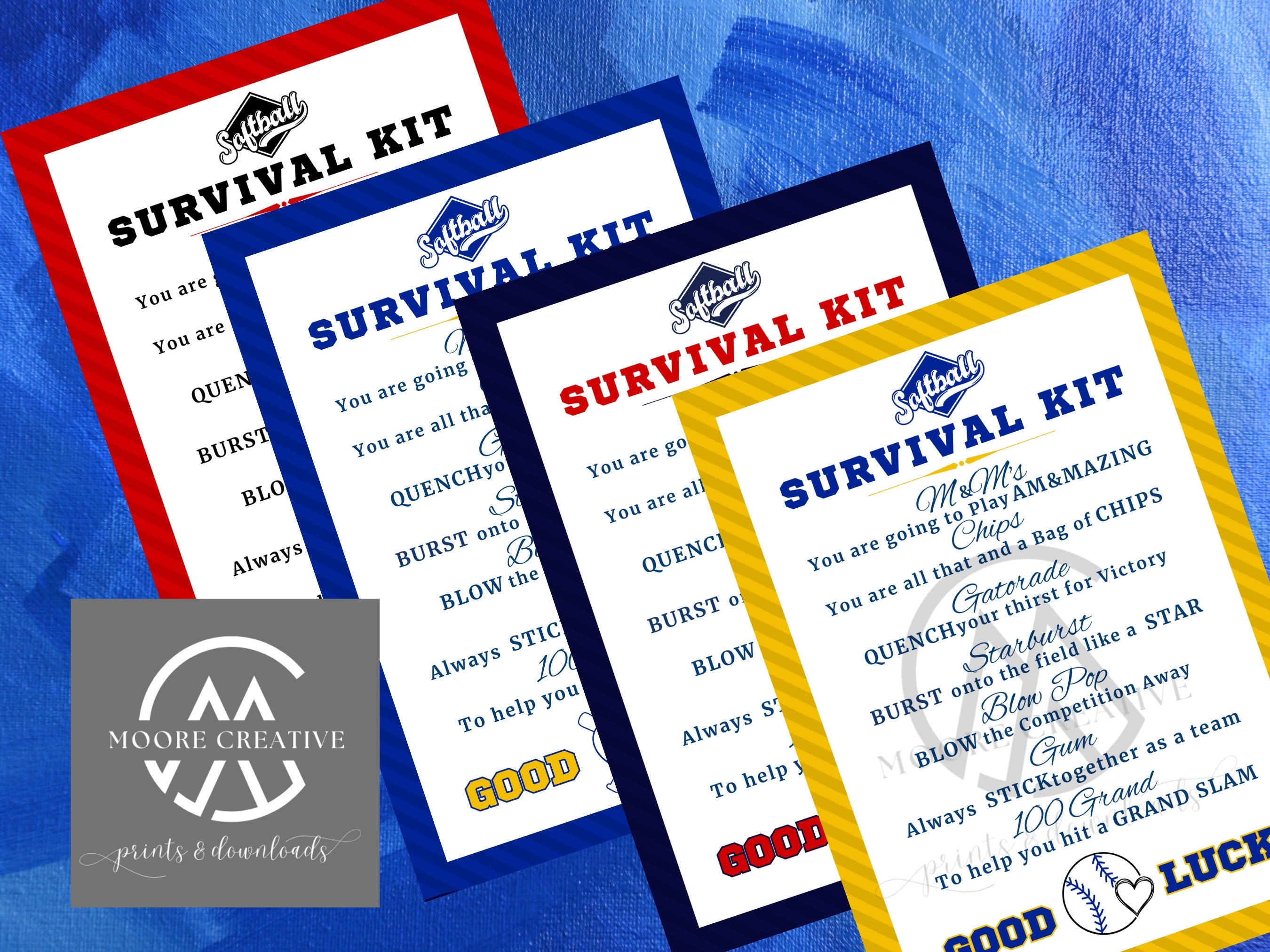 Softball Name Tag SVG, Printable Gift Tags Softball, Good Luck Softball Gift Tag, Softball Gift Bag Tag, Softball Tags Survival Kit, Luck