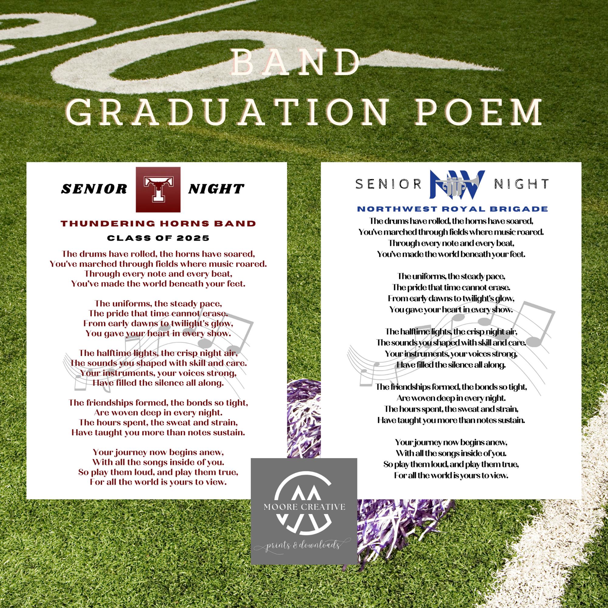 Marching Band Senior Night Gift Ideas Band Gifts Band High School Band Marching Band Gifts Senior Chorus Gifts Choir Class of 2027 Band Mom
