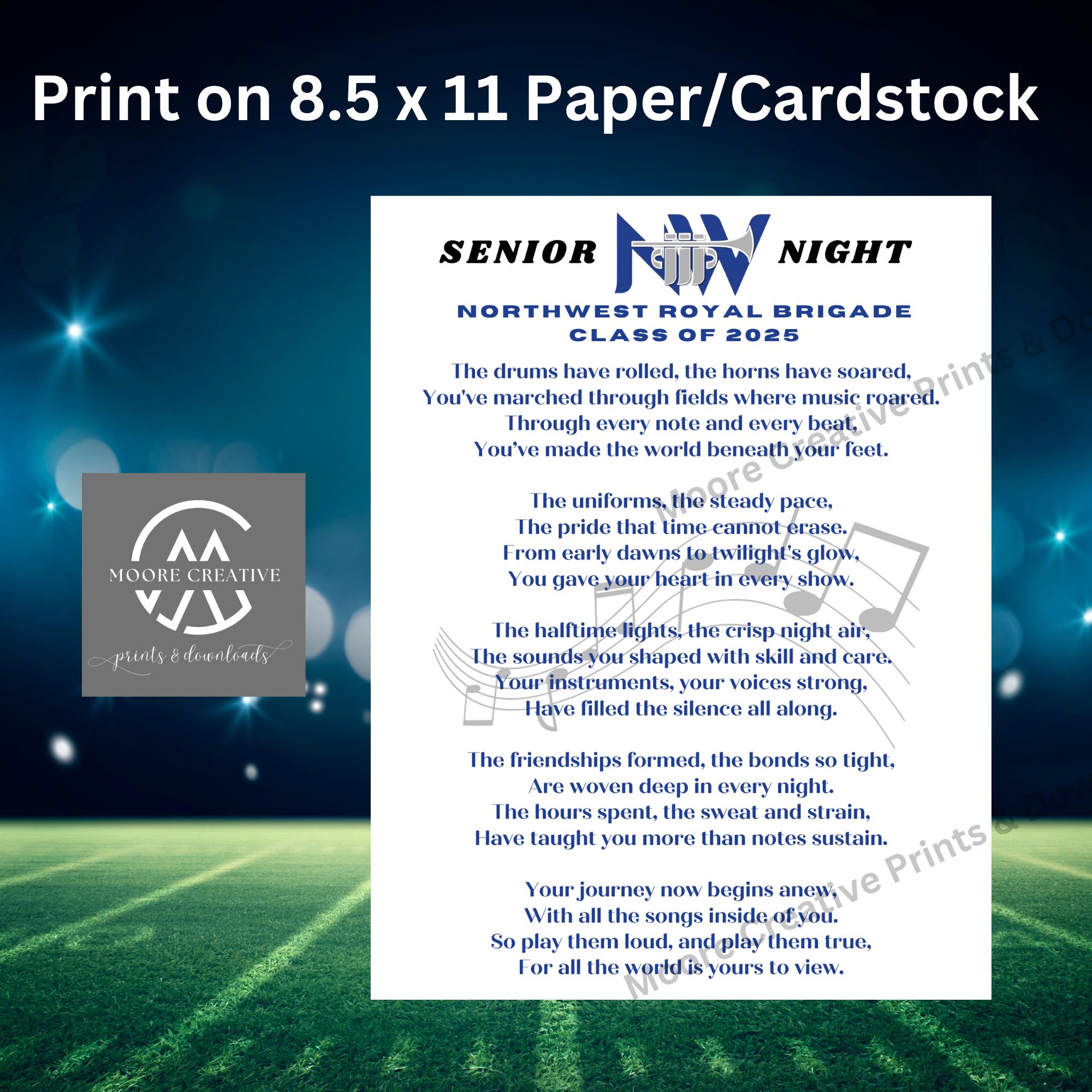 Marching Band Senior Night Gift Ideas Band Gifts Band High School Band Marching Band Gifts Senior Chorus Gifts Choir Class of 2027 Band Mom