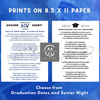 Marching Band Senior Night Gift Ideas Band Gifts Band High School Band Marching Band Gifts Senior Chorus Gifts Choir Class of 2027 Band Mom