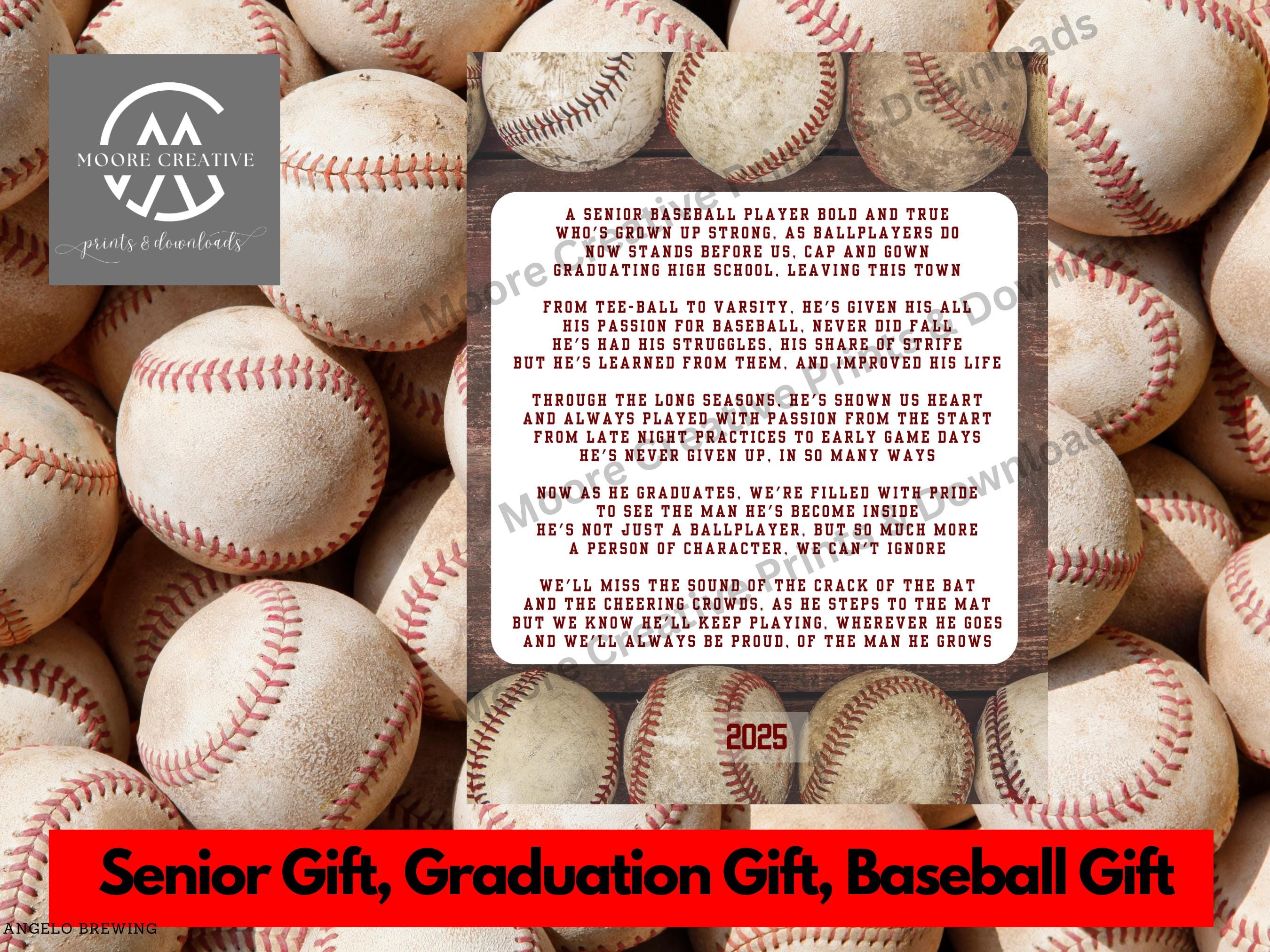 Baseball Senior Graduating Gift, Baseball Senior Night, Baseball Sign, Baseball Poem, High School Graduation Senior Night 2027 Player Bball