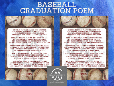 Baseball Senior Graduating Gift, Baseball Senior Night, Baseball Poem, Baseball Team, High School Graduation Gift Baseball | Class of 2027