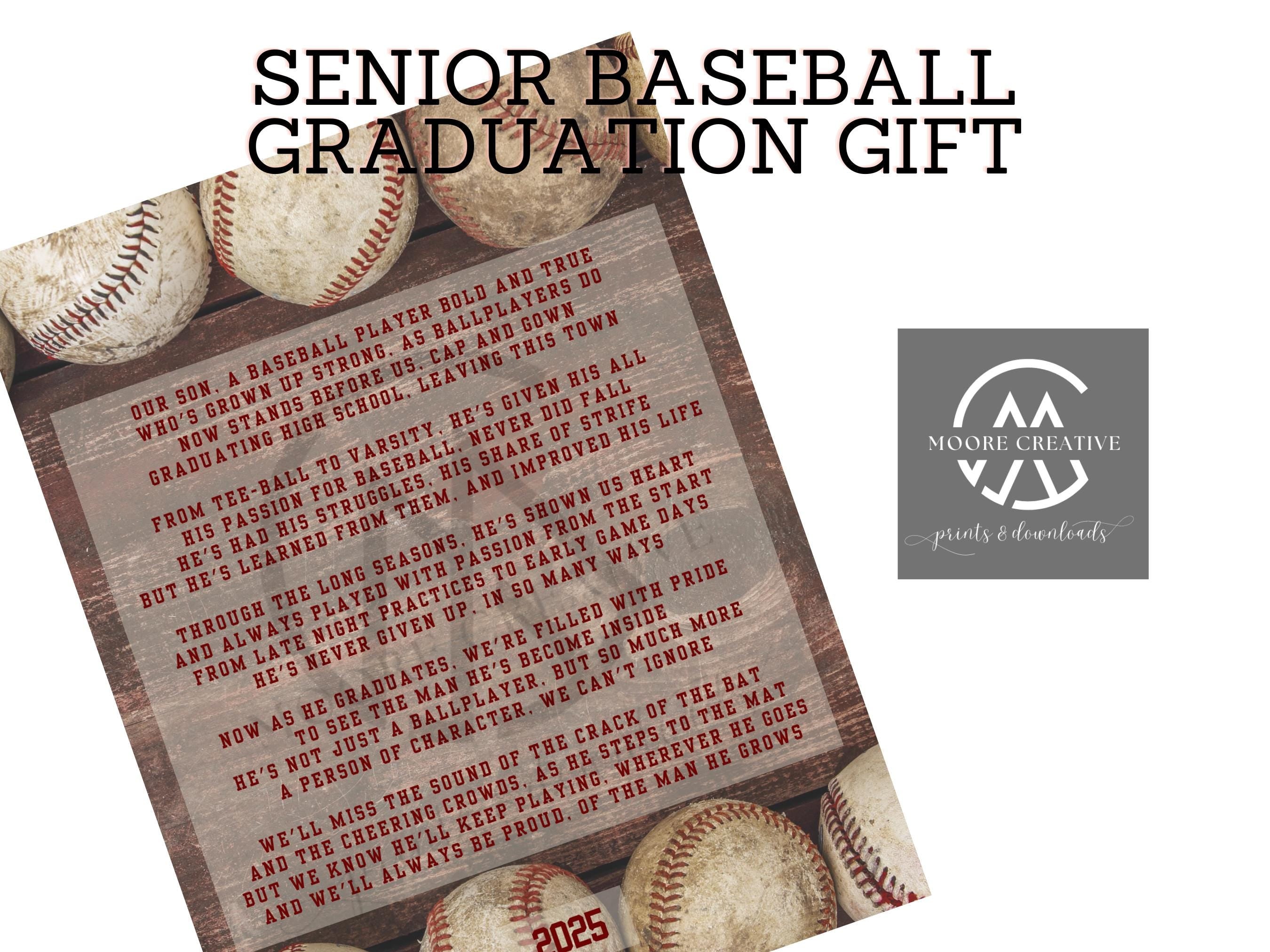 Senior Baseball Gift Idea | Instant Download | Baseball Team Instant Download Quote Sign Senior Gift Senior Gift Baseball | Graduation Gifts