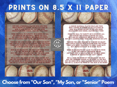 Senior Baseball Gift Idea | Instant Download | Baseball Team Instant Download Quote Sign Senior Gift Senior Gift Baseball | Graduation Gifts