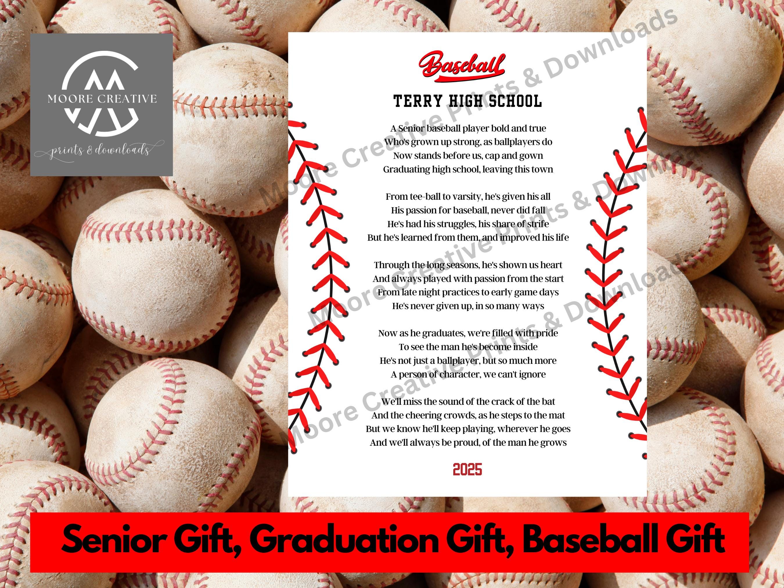 Baseball Gifts for Seniors Custom Baseball Player Senior Night Gift High School Baseball Baseball Team Gifts Graduation Gift Idea 2027 Bball