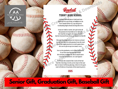 Baseball Gifts for Seniors Custom Baseball Player Senior Night Gift High School Baseball Baseball Team Gifts Graduation Gift Idea 2027 Bball