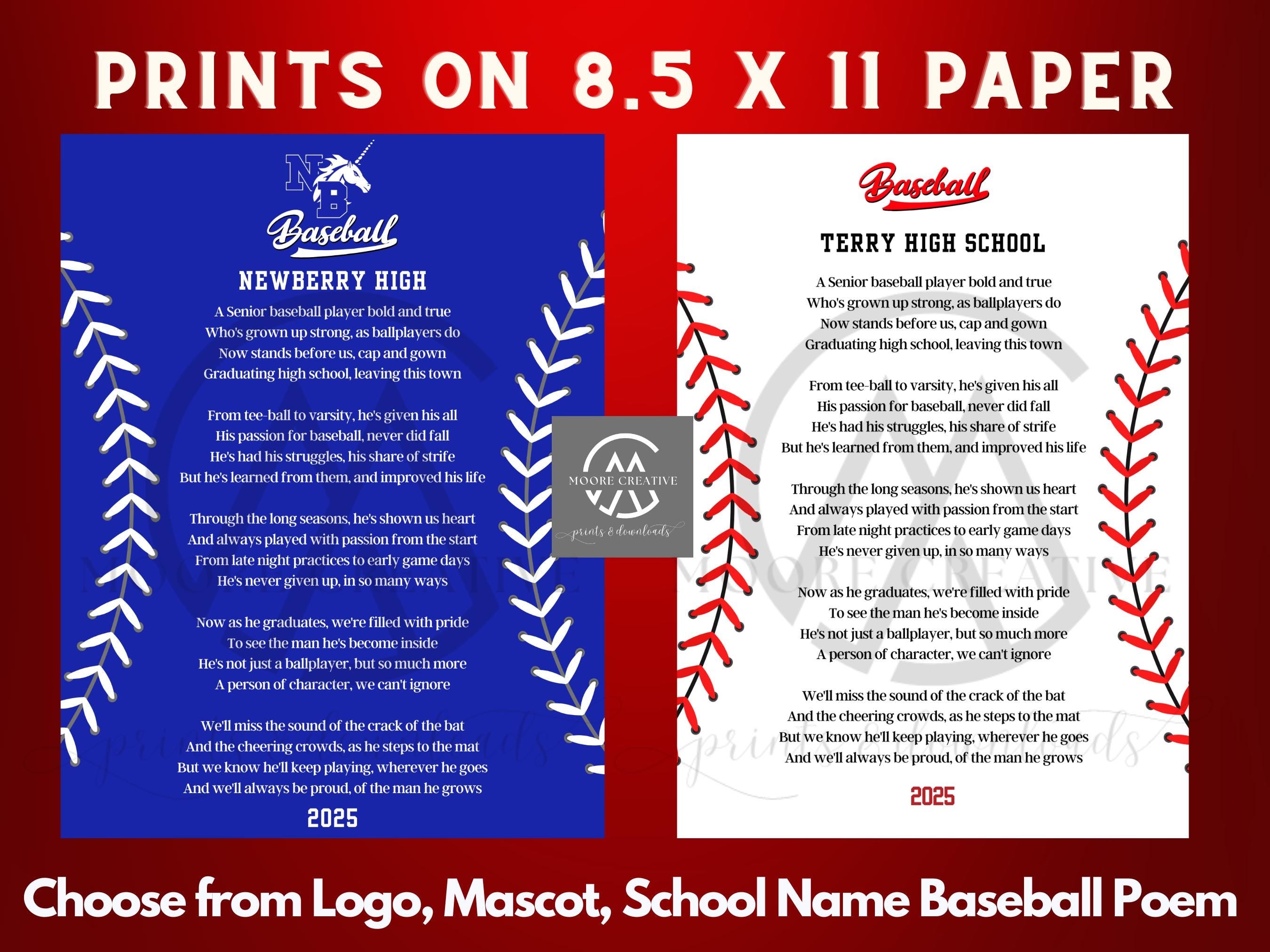 Baseball Gifts for Seniors Custom Baseball Player Senior Night Gift High School Baseball Baseball Team Gifts Graduation Gift Idea 2027 Bball
