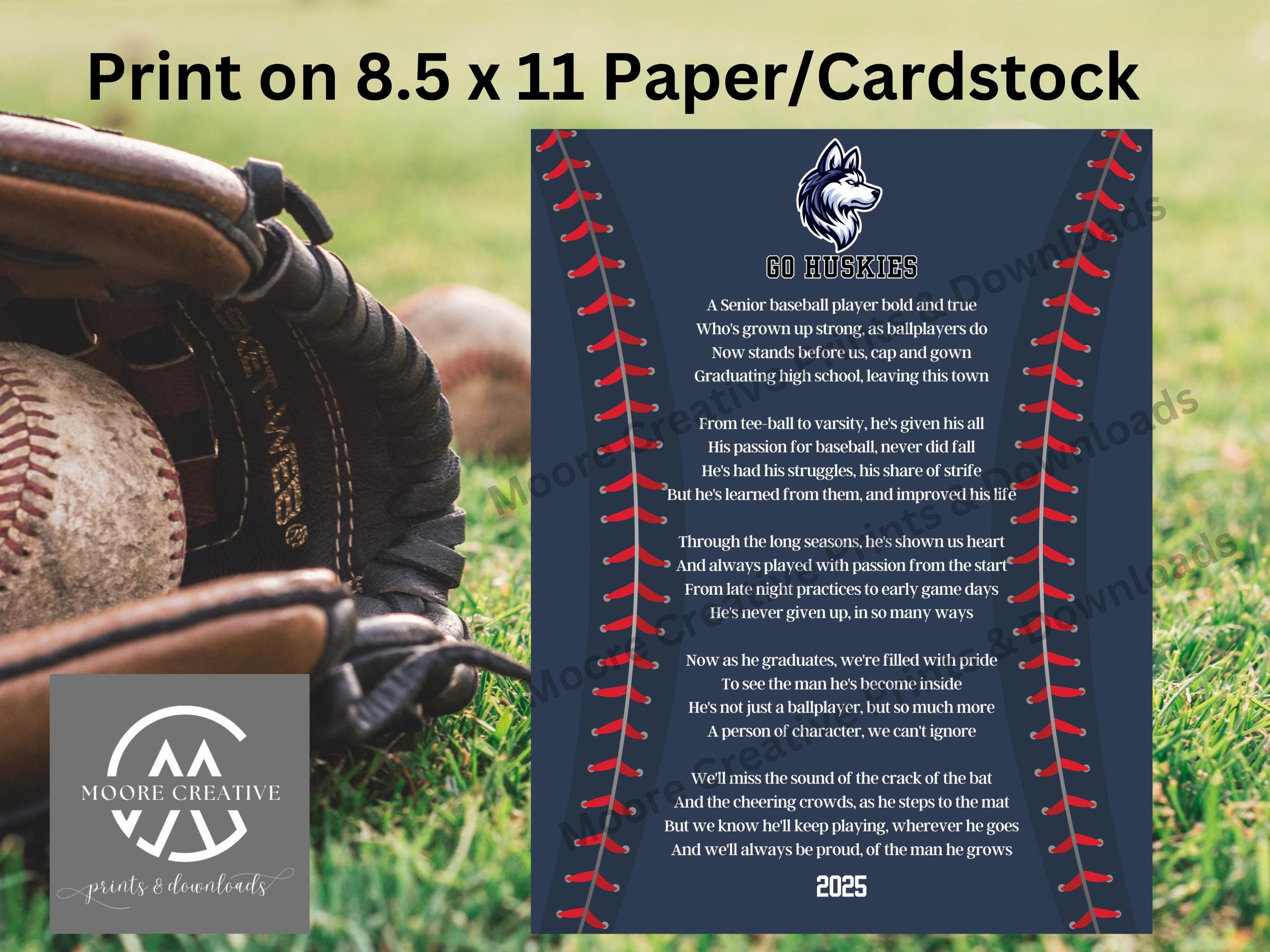 Baseball Gifts for Seniors Custom Baseball Player Senior Night Gift High School Baseball Baseball Team Gifts Graduation Gift Idea 2027 Bball