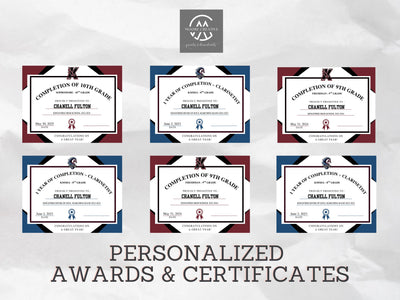 Customized Award Certificate, Awards Certificate, Custom designed End of Year Awards, Student Certificates, Band, High School, Awards