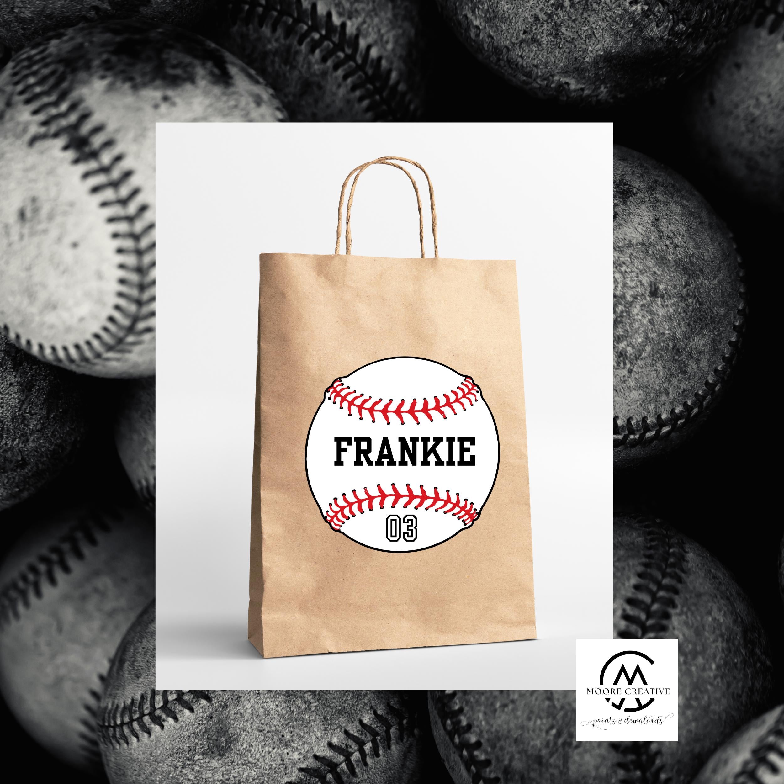 Baseball Tag Baseball Favor Baseball Gift Tag for Goodie Bag Baseball Printable Gift Bag Player Printable Editable Custom Team Party Banquet