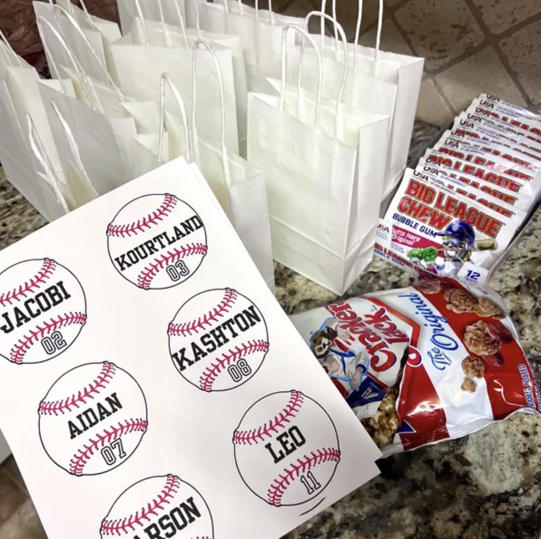 Baseball Custom Tag Sign Editable Digital Download Canva Template DIY Favor Bag Tag Baseball Team Gift Coach Team Gift Personalized SVG PNG