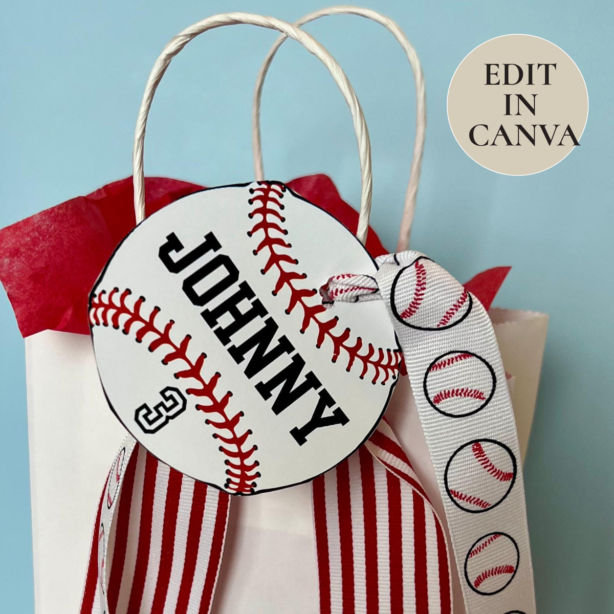 Baseball Hotel Sign Locker Decoration Name Tag Baseball Printable Sign Baseball Game Day Sign Customize Canva Template Baseball Team Mom 5"