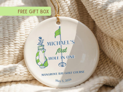 Personalized Golf Ornament Custom Golfer Christmas Decoration Golf Course Gift Prize Hole in One Award Men Girl Golfer Personalized Lady
