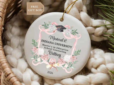 Masters Degree Graduation Gift for Her Masters Degree Gift Masters Degree Graduation Ornament MBA Student Graduation Personalized 2026 2027