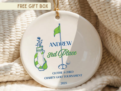 Golf Prizes Golf Prizes for Tournaments Golf Prize Women Personalized Golf Ornament Custom Golfer Theme Golf Gift Christmas Golf Award Men