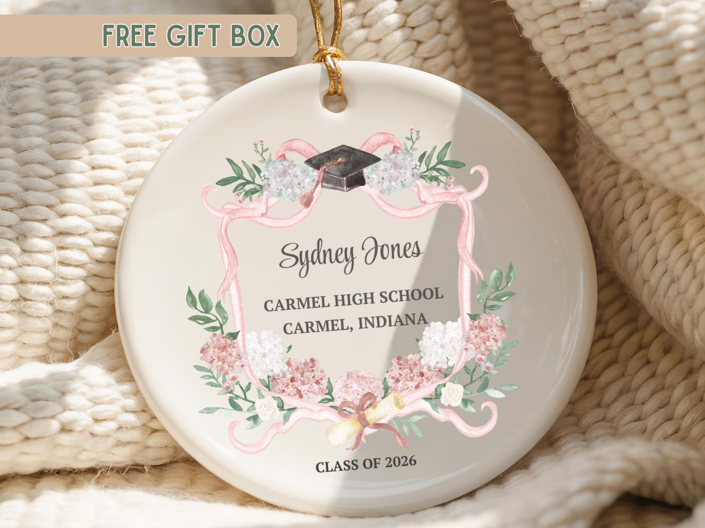 Personalized Graduation Ornament Custom High School Graduation Gift Keepsake Customize Name High School Class of 2027 Grad HS Gift Idea