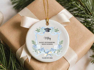 Personalized Graduation Ornament Custom High School Graduation Gift Keepsake Customize Name High School Class of 2027 Grad HS Gift Idea