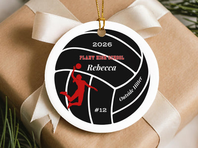 Volleyball Ornament Personalized Volleyball Gift Graduation Gift Idea 2027 2027 Custom Vball Keepsake Gifts for Him Her High School College