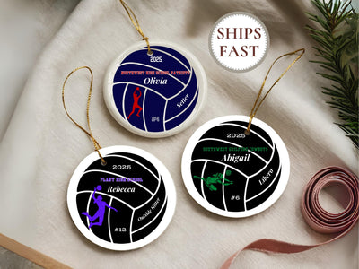 Volleyball Ornament Personalized Volleyball Gift Graduation Gift Idea 2027 2027 Custom Vball Keepsake Gifts for Him Her High School College