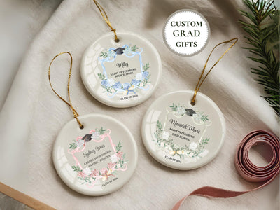 Personalized Graduation Ornament Custom High School Graduation Gift Keepsake Customize Name High School Class of 2027 Grad HS Gift Idea