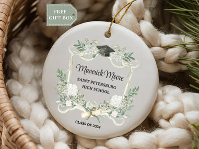 Personalized Graduation Ornament Custom High School Graduation Gift Keepsake Customize Name High School Class of 2027 Grad HS Gift Idea