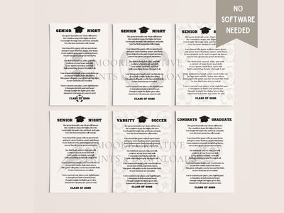 Soccer Gift Senior Soccer Mom Gift for Son Class of 2027 Poem Unique Gift Senior Night Graduation Ideas Soccer Player HS Team Gift for Her