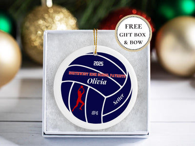 Volleyball Ornament Personalized Volleyball Gift Graduation Gift Idea 2027 2027 Custom Vball Keepsake Gifts for Him Her High School College