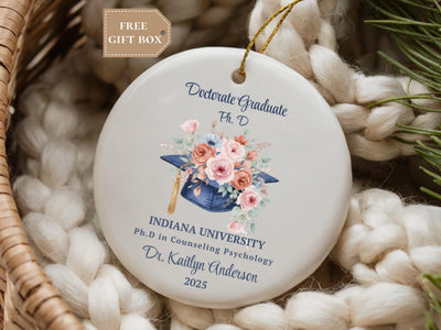 Personalized Doctor Ornament Doctorate Degree New Doctor Graduation Gift 2026 2026 Custom DR Keepsake Gifts for Her Custom Gift Ideas PHD
