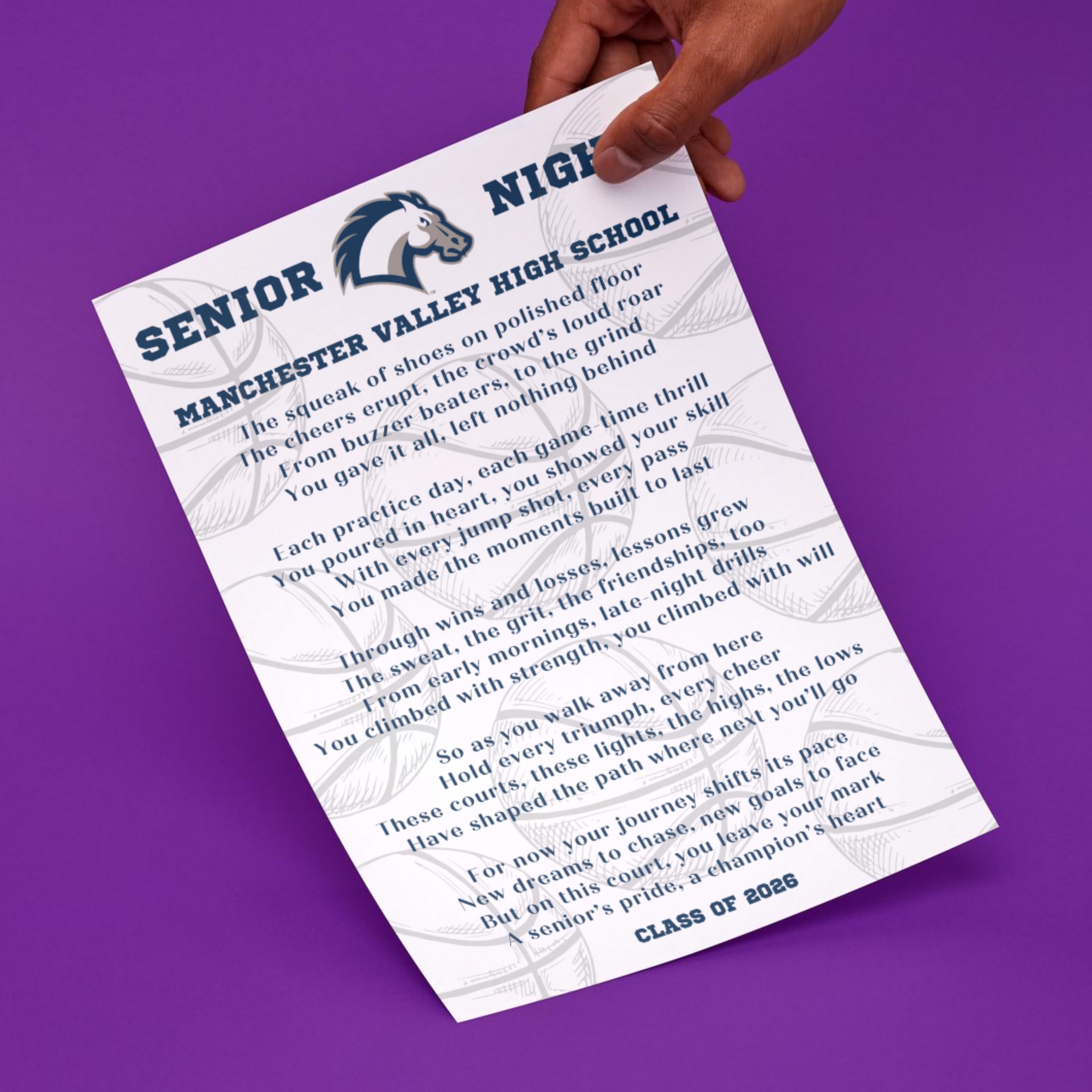 Graduation Basketball Senior Night Gifts Graduation Gift Senior Gift Ideas Basketball Poems End of Season Banquet Graduation Basketball 2027