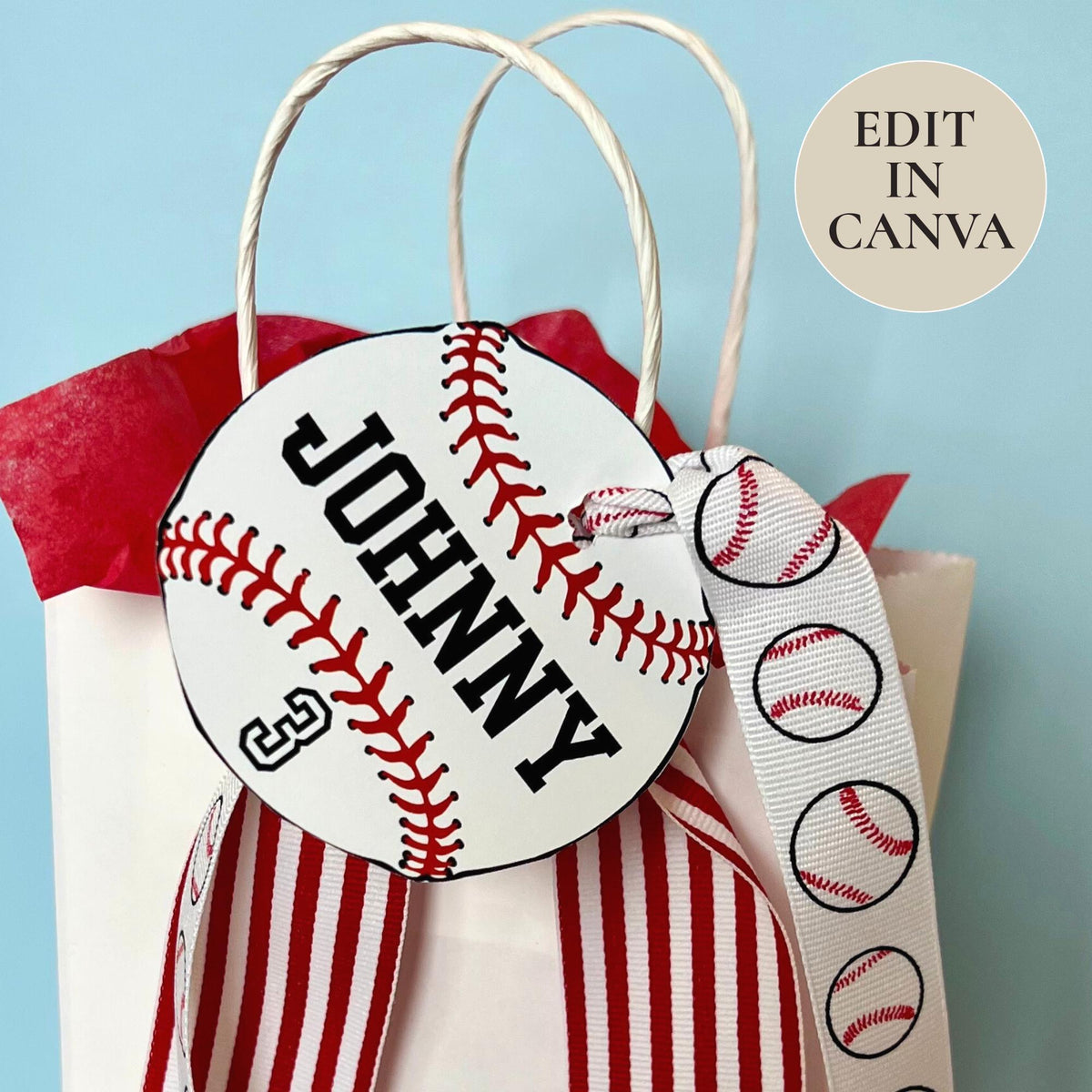 Baseball Tags Editable Names Numbers Printable Template Baseball Bag Tag Team Gifts Coach Gift Party Favors Sports Bag Tag INSTANT DOWNLOAD