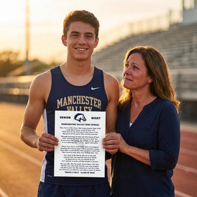Track Gift for Senior Night Personalized Track Team Poem Runner High School Track and Field Gift Team Gift Ideas Graduation Class of 2027