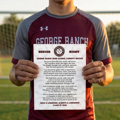 Senior Soccer Night Sign Poster Senior Boy 2026 Custom Soccer Photo Senior Night Graduation Ideas Templates 2026 Gifts Poem Soccer Mum Team