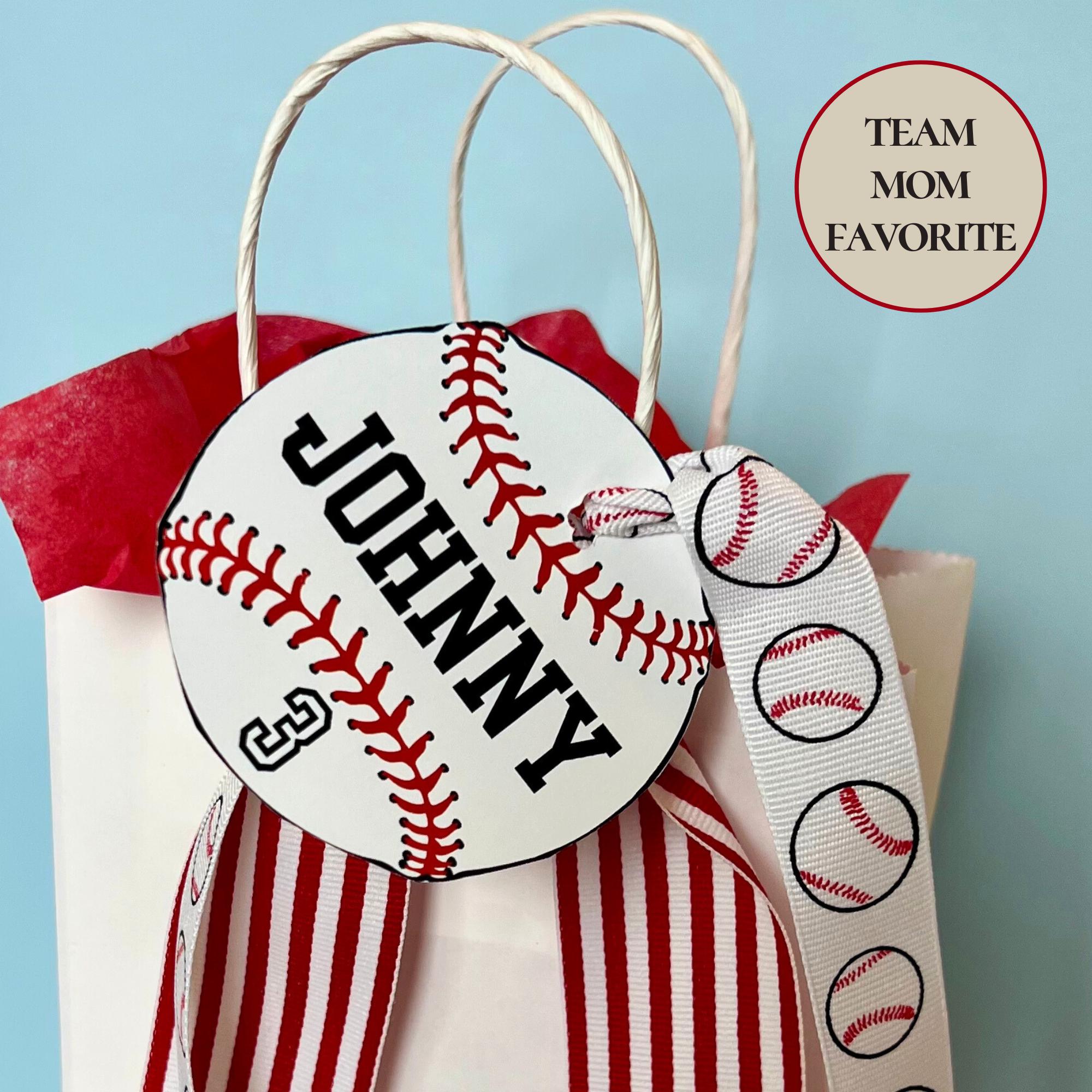 Baseball Favors Baseball Bag Tags Sport Team Tag Name Tag DIY Baseball Edit Dugout Tags Sports Bag Tag Sport Tag Goody