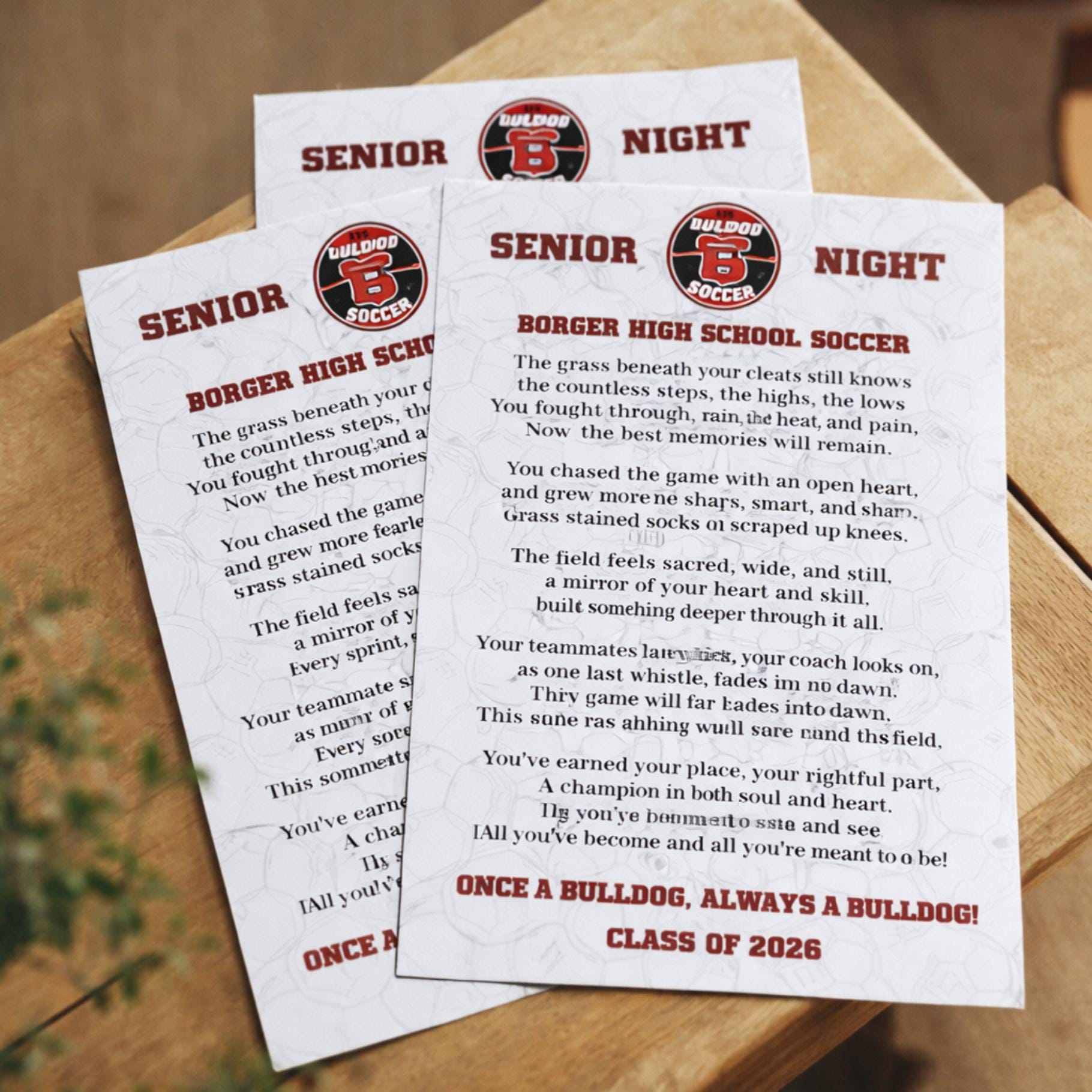 Senior Soccer Night Sign Poster Senior Boy 2026 Custom Soccer Photo Senior Night Graduation Ideas Templates 2026 Gifts Poem Soccer Mum Team