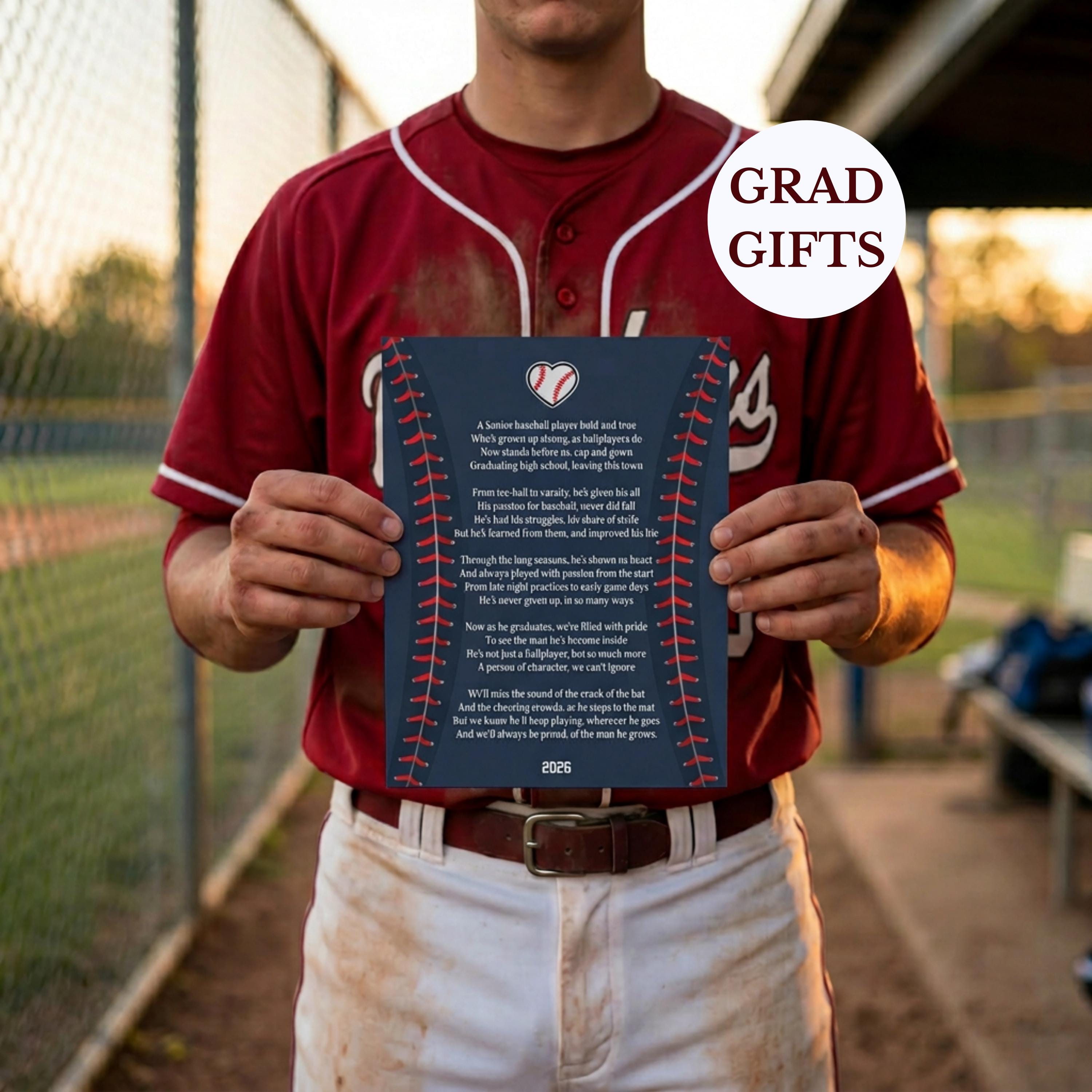 Senior Mom Baseball My Son Grows Up Poem Baseball Gift Graduation Baseball Senior Night Gifts Team Baseball Gift Custom Baseball High School