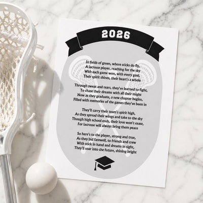 Sports Memorabilia Sports Wall Art Lacrosse Gift Sports Decor Lacrosse Coach Gift Lacrosse Team Gift Girls High School Graduation Keepsake
