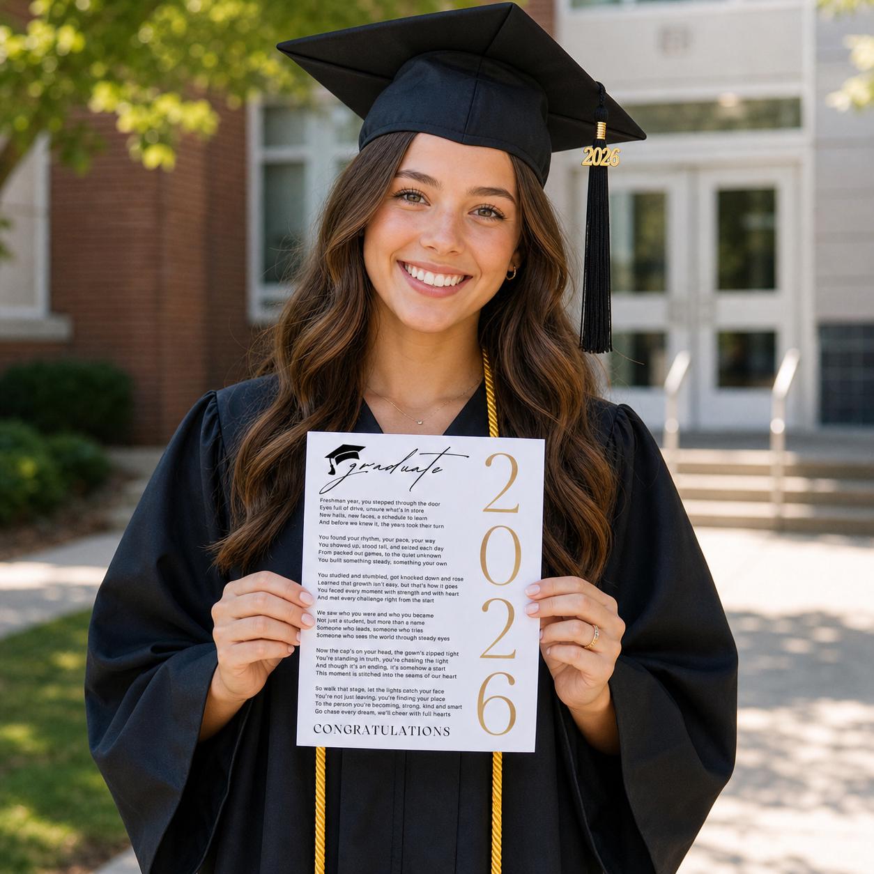 Sentimental Gifts for Graduation Printable Poem for High School Class of 2027 Graduation Keepsake Thoughtful Graduation Gift for Her PDF
