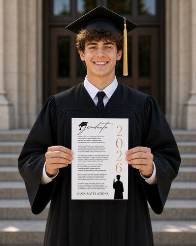 Poetry Graduation Gift High School Graduation Poem for Him Class of 2027 Printable Graduation Card Graduation Poem Graduation Present Ideas