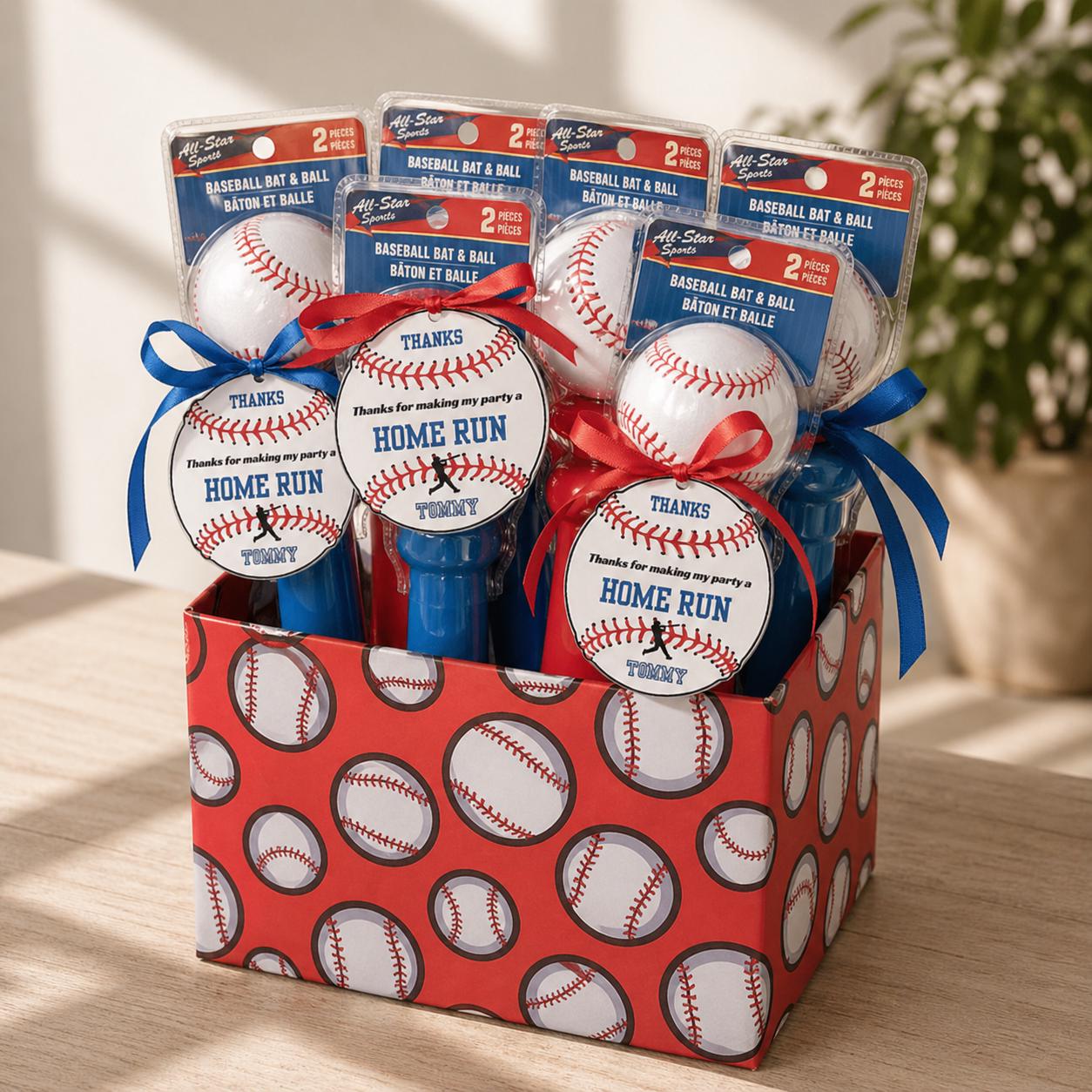 Baseball Birthday Party Favors Party Favor Tags Kids Thank You Tag Printable Baseball Goodie Bag Labels Celebration Supplies Digital Canva