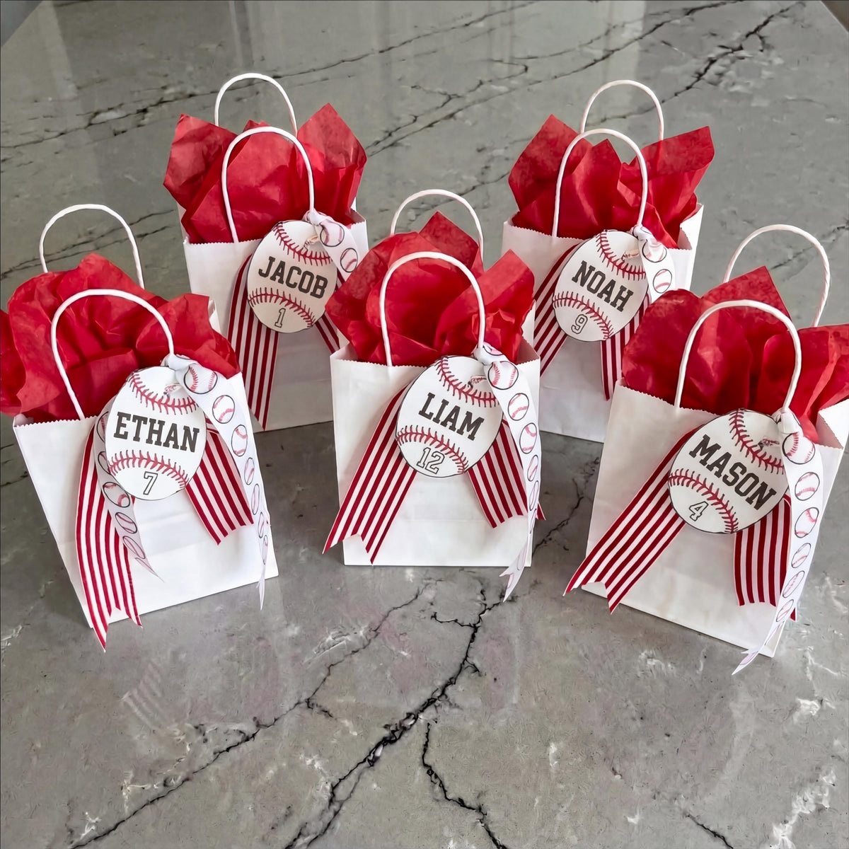 Baseball Birthday Party Favors Party Favor Tags Kids Thank You Tag Printable Baseball Goodie Bag Labels Celebration Supplies Digital Canva