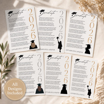 Graduation Gift Card Idea Sentimental High School Graduate Poem Keepsake Idea Class of 2027 Printable Present Grad Gift for Her PDF Download