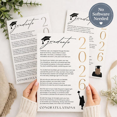 Sentimental Gifts for Graduation Printable Poem for High School Class of 2027 Graduation Keepsake Thoughtful Graduation Gift for Her PDF