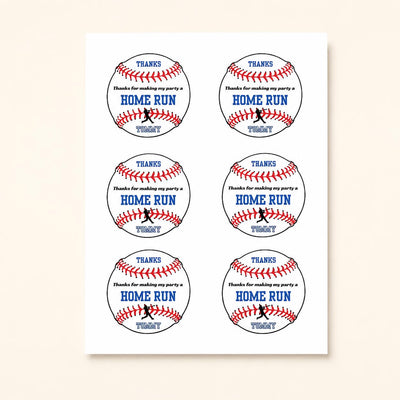 Baseball¬†Birthday Party Favor Tag Digital File Canva Template¬†Baseball Theme Party Baseball Custom Birthday Idea Thank You Great Party Tag