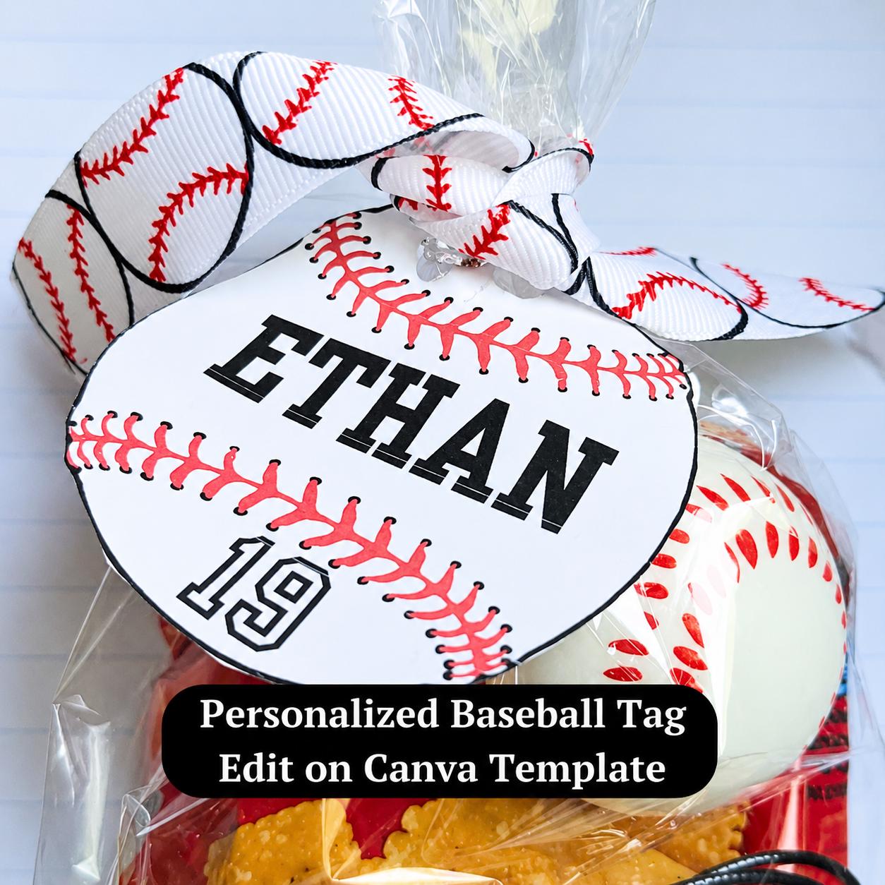 Baseball¬†Birthday Party Favor Tag Digital File Canva Template¬†Baseball Theme Party Baseball Custom Birthday Idea Thank You Great Party Tag