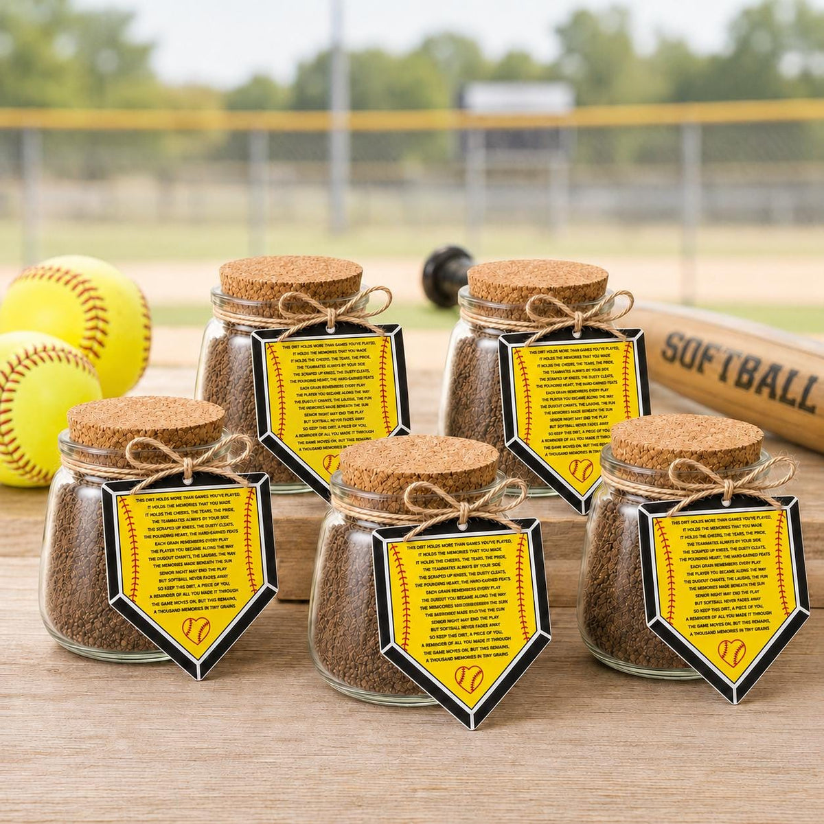 Jar of Dirt Poem SOFTBALL Player Keepsake Gift Sentimental Team Gift Tags Senior Night Softball Plate Instant Download Class of 2026 2027