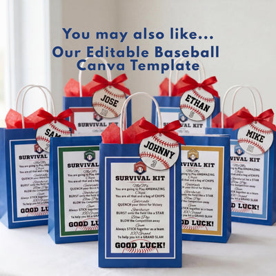 Team Mom Baseball Goodie Bag Tag Player Gift Favor Instant Download Baseball Survival Kit Gift Tag Printable Bball Tournament Treat Bag Idea