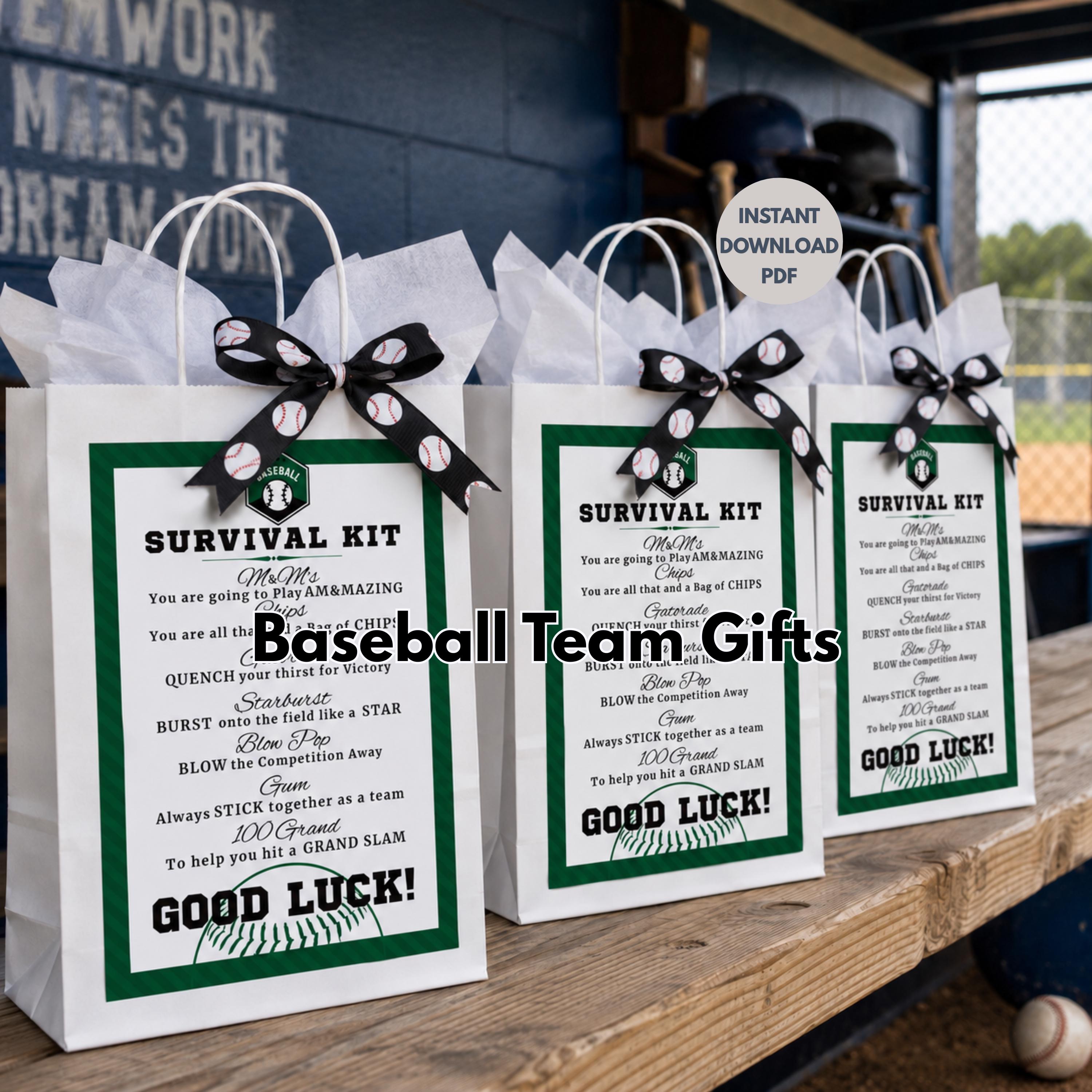 Baseball Survival Kit Baseball Team Gifts Survival Kits Team Survival Kit Digital Favors for Tournaments Gift Tag INSTANT DOWNLOAD